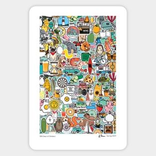 100 Days Poster Sticker